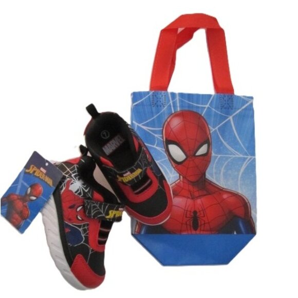 Spider Man Sneakers Shoes Marvel size 7 NEW - Picture 2 of 3